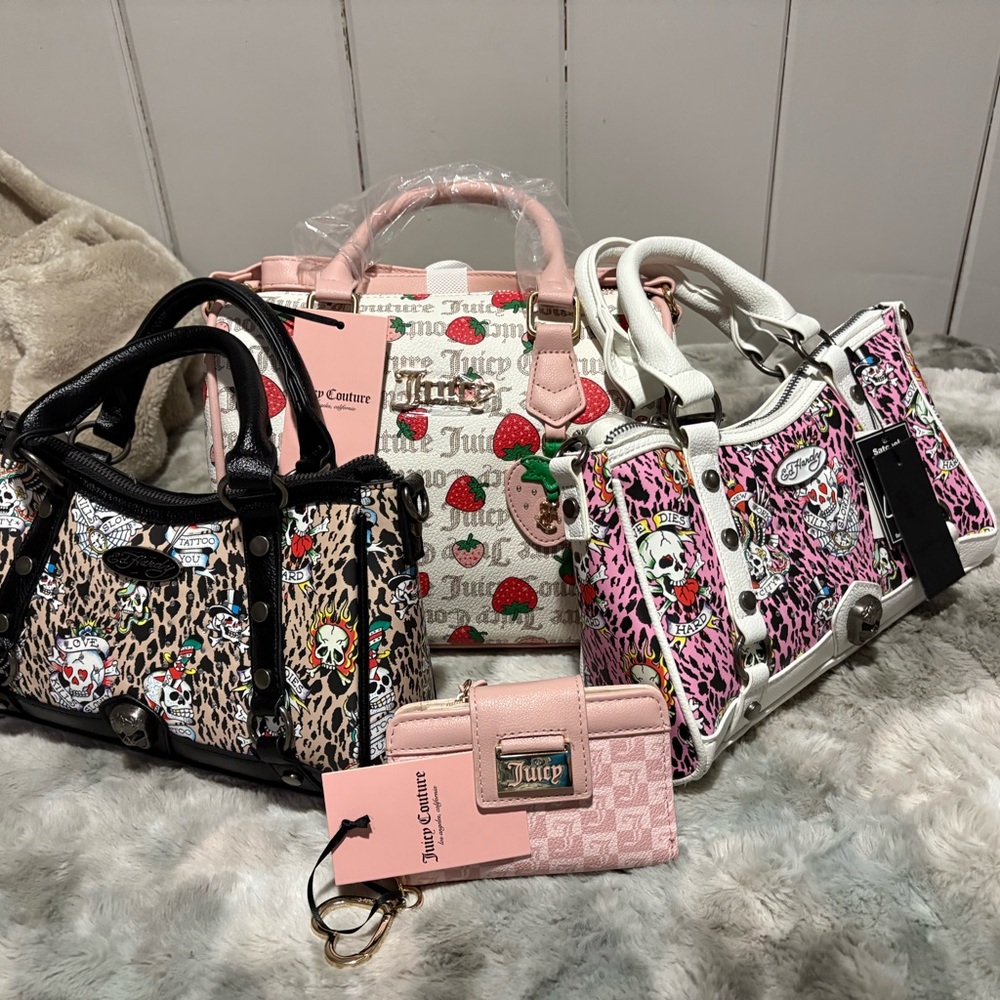 Juicy Couture Pink and Black Satchel Collection - Picture 2 of 3